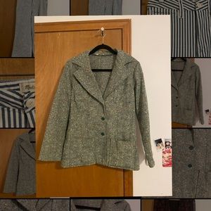 Green vintage tweed jacket